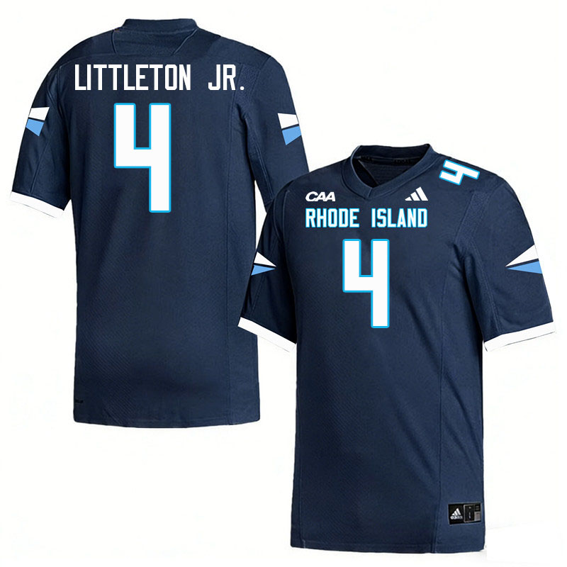 Rhode Island Rams #4 Antwain Littleton Jr. College Football Jerseys,Uniforms-Navy